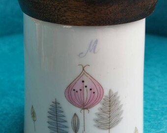 Vintage, Mid Century Modern, Condiment Jar, sugar bowl, salt and pepper, honey pot, relish jar, jelly jar, teak, walnut,
