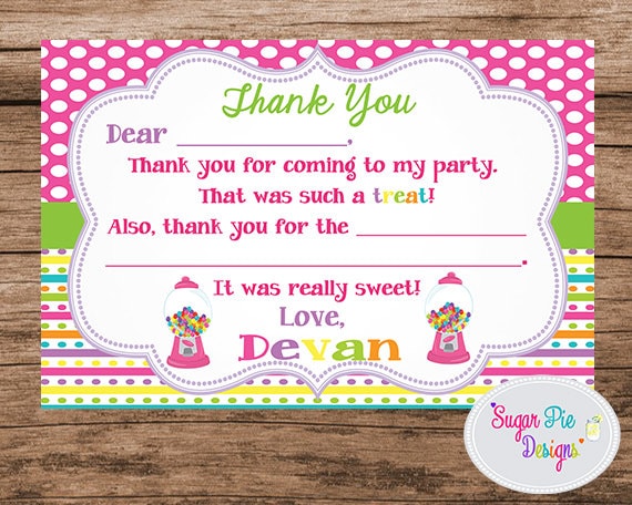 Sweet Treat's Thank You Card