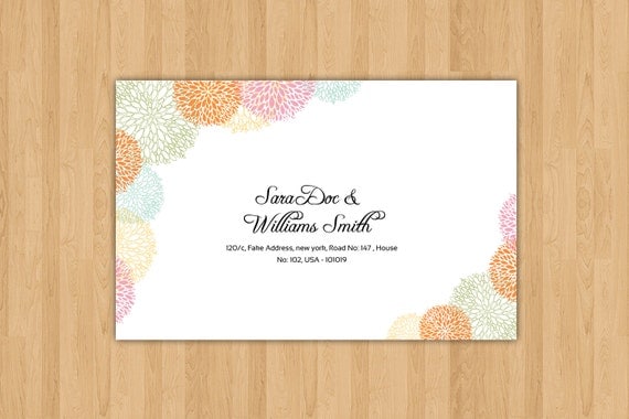 printable wedding envelope template diy editable ms word
