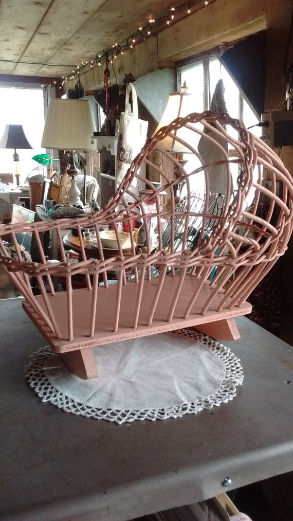 rattan doll cradle