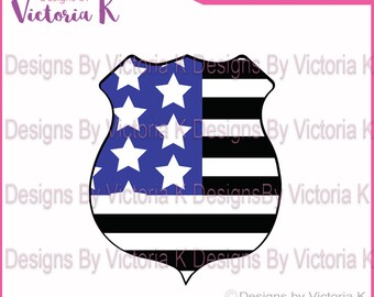Police, Blue Line, Blue Lives Matter, Police Badge SVG, PNG, EPS Files, Cricut Design Space, Vinyl cut Files