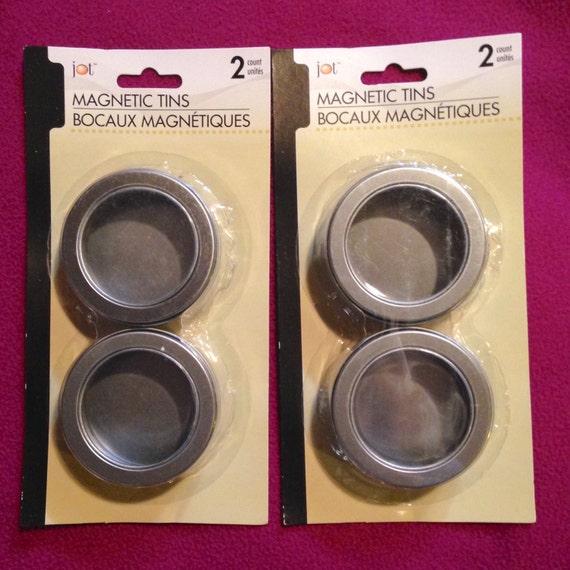 Brand New 2 Packs of 2 Tins. Round Storage