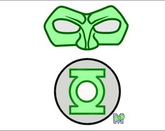 Green lantern mask | Etsy