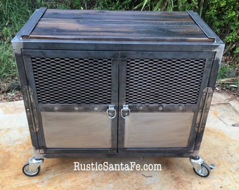 Reclaimed Industrial nightstand, rustic side table/end table, small tv stand, urban nightstand, vintage console