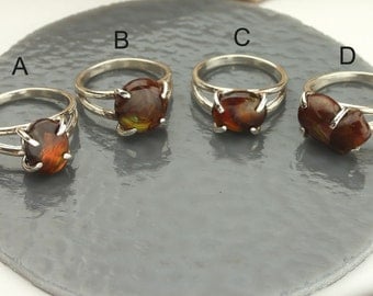 Fire Agate Ring Fire Agate Jewelry Fire Agate in Sterling Silver
