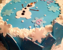 popular items for olaf cake topper on etsy
