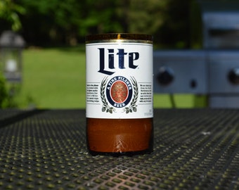 Miller Lite Beer Bottle Candle