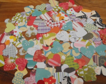 Punched and Die Cut Hearts made from Quality Patterned Scrapbooking Paper