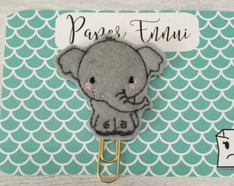 Elephant mascot planner clip paper clip