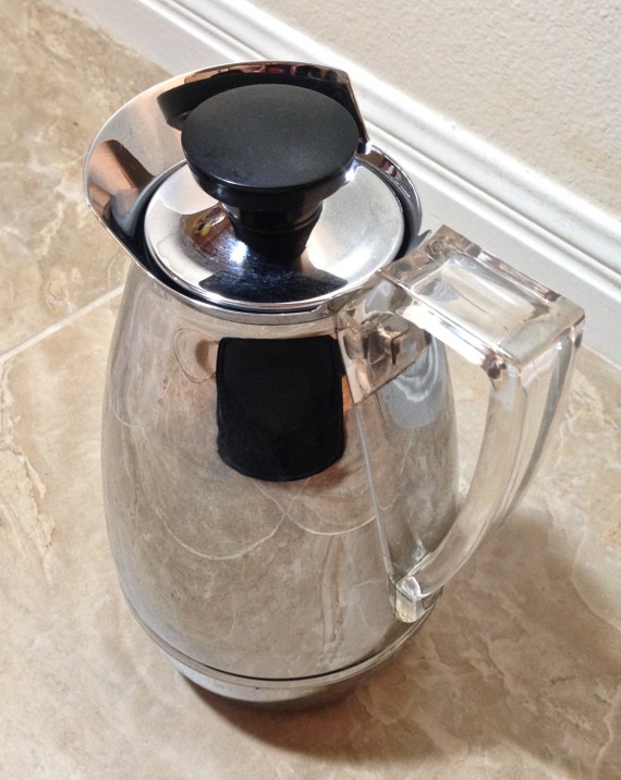 Vintage Thermos Carafe Art Deco Insulated Serving Pitcher