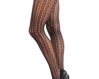 Items similar to Sexy floral lace and Rhinestones TATTOO Tights ...