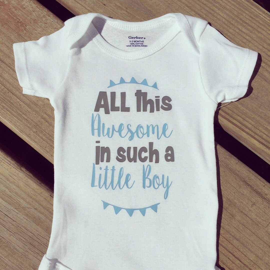 Awesome Little Boy Onesie by ACottonCollection on Etsy