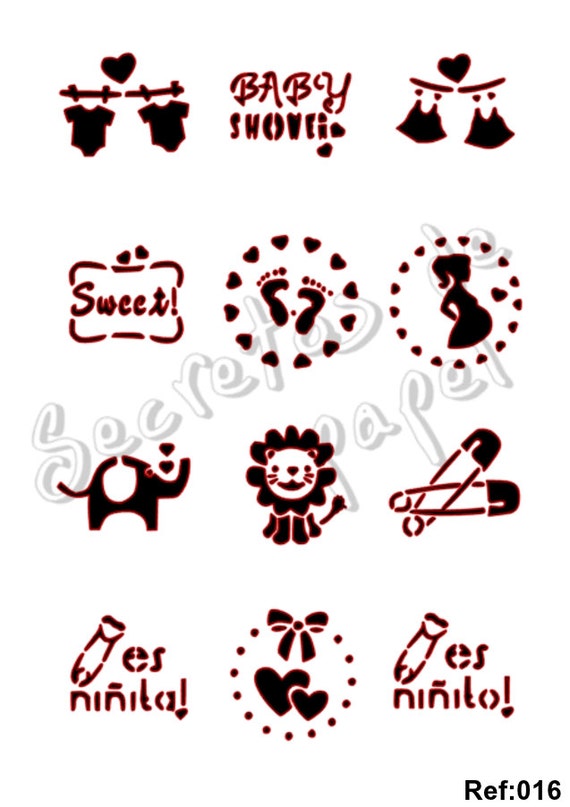 Items similar to Stencil template baby on Etsy