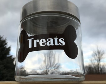 Personalized Dog Treat Jar Label, Vinyl Dog Treats Jar Label
