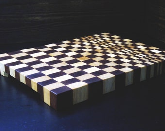 3d cutting board. 3d end grain cutting board. End grain cutting board. Professional cutting board.