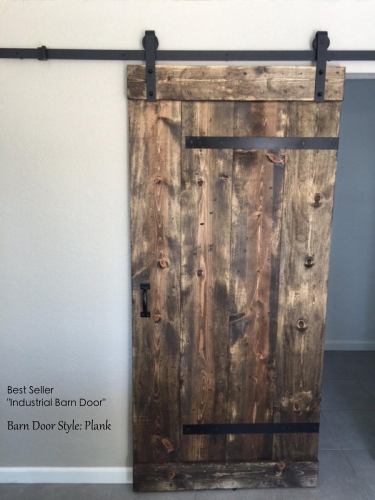 Industrial Barn Doors Chrome (Stainless Steel) Customize your size from SlidingBarnDoor on