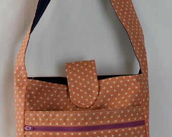 Peach Sling Messenger Bag