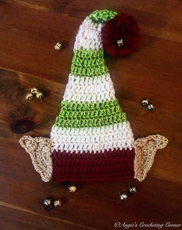 Crochet Elf Ear Hat Crochet Elf Stocking Hat Baby Elf Hat
