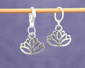 Lotus Flower Knitting or Crochet Stitch Marker, Knitting Stitch Marker, Crochet Stitch Marker, Gift for Knitters, Crochet Tools, Buddhist