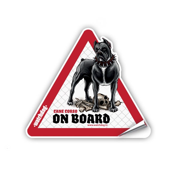 Cane Corso car sticker dog on board decal dog warning dog