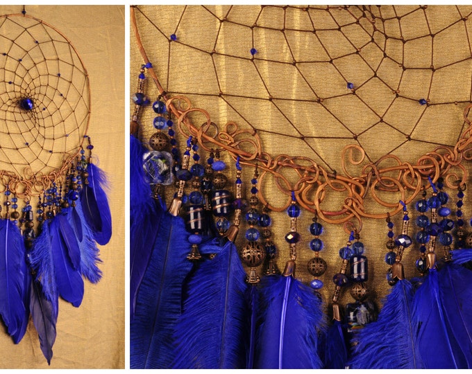 Dreamcatcher New Blue Dream сatcher gift idea blue dreamcatchers boho dreamcatcher wall handmade gift blue decor Christmas New Year gift