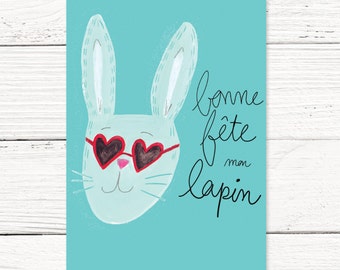 Birthday card // mon lapin