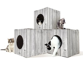 Make Your Own Cardboard Indoor Cat Tree Furniture With Steps, Diy Cat Tree Furniture with Boxes, Cat Tree Furniture With Steps,