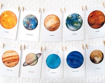 Space • Solar System • Planet • A6 Postcards