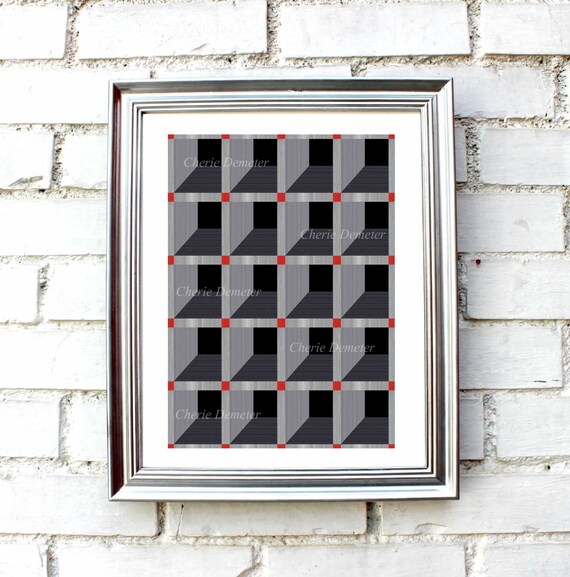 Items similar to Printable square pattern wall art,colorful paint ...