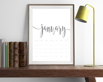 2017 Printed Calendar | Personalised | Simplistic #01604