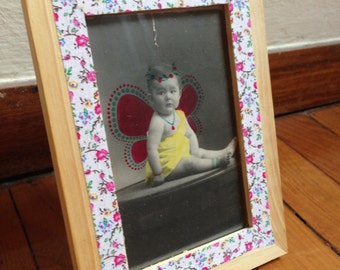 Italian vintage photo card designed and hand painted