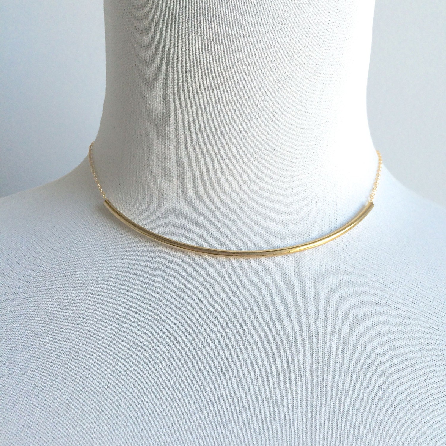 Gold Choker Delicate Gold Choker Simple Gold Choker Modern