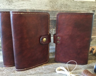 Leather Cover for Moleskine Cahier Notebook~Passport~Traveler~Journal Size 3.5 x 5.5~Antiqued~Patina~Leather~Personalized~Refillable~brown