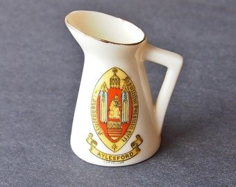 Miniature Crested China Aylesford Marked W&R Stoke on Trent Carlton China