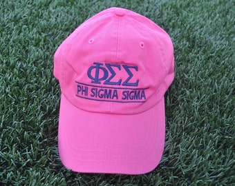 Phi Sigma Sigma Sorority Embroidered Hat