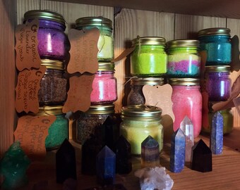All Natural EO and Crystal Infused Sugar Scrubs- lemongrass, patchouli, peppermint, lavender and more available