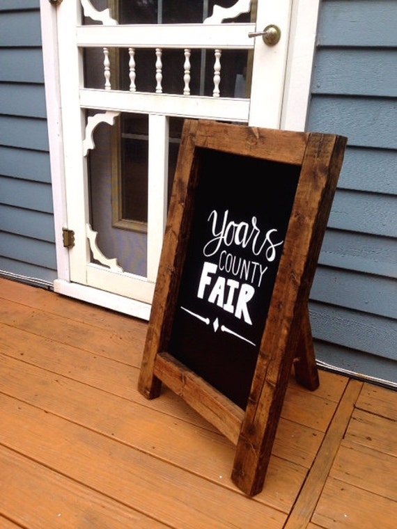OneSided Rustic Chalkboard Easel Rustic Chalkboard
