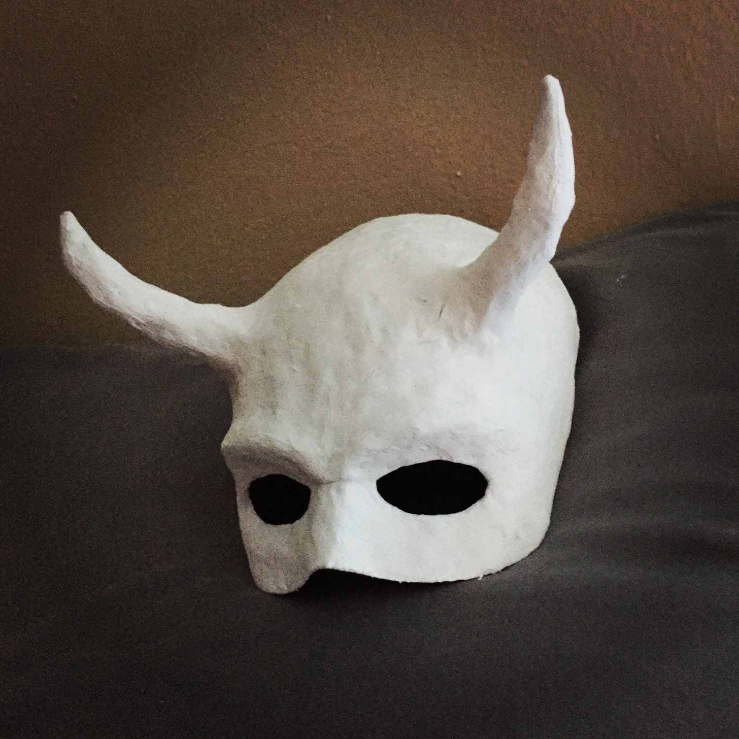 RESERVED White Demon Mask OOAK