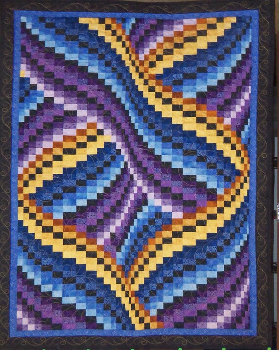 Twisted Bargello wall hanging/lap quilt