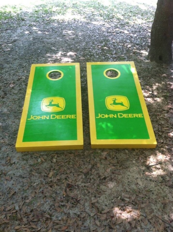 John Deere cornhole set with bean bags by BlakesCustomCornhole