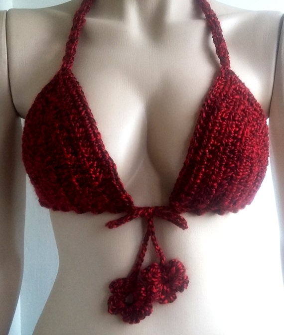 Free Shipping Red Crochet Bikinis Red Sexy By Mimosaknitting