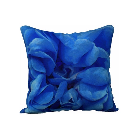 Blue Pillow Case Printed Pillow Cover Sham Throw Pillow