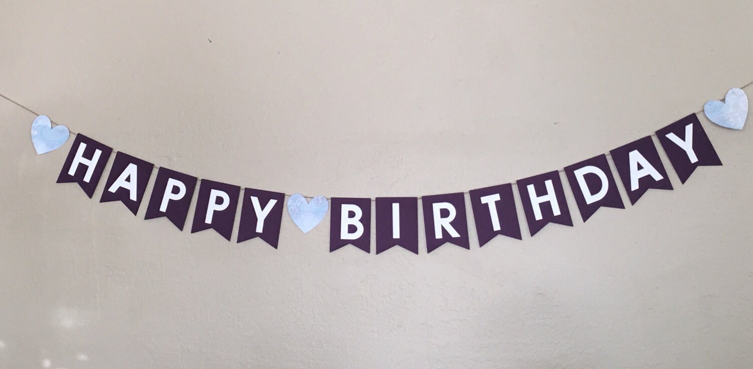  Happy  Birthday  Banner  Purple Elegant  Classy by craftingnco