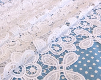 On sale! White Lace Fabric, Lace Fabric, Lace Fabric , Wedding Gown Lace, Lace dress fabric lace tote fabric lace bedding