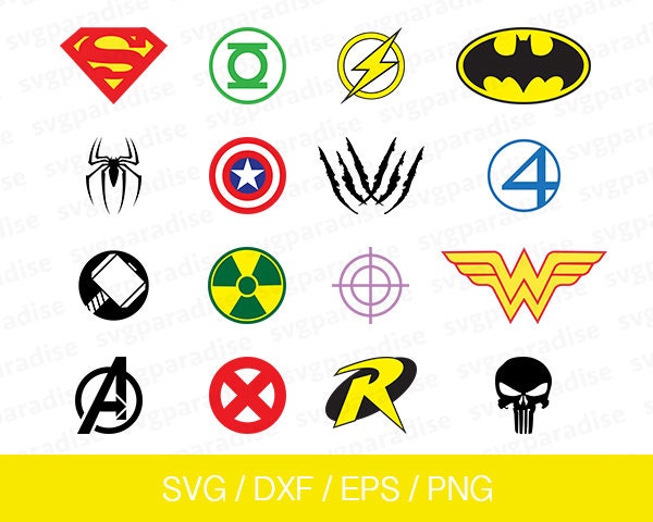 Superhero Svg Superheroes Logo Svg Superhero logo Eps