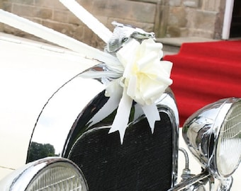 Wedding Car Ribbon and Bow Accessory Kit available in 1, 3, or 5 bow versions 18 Colours