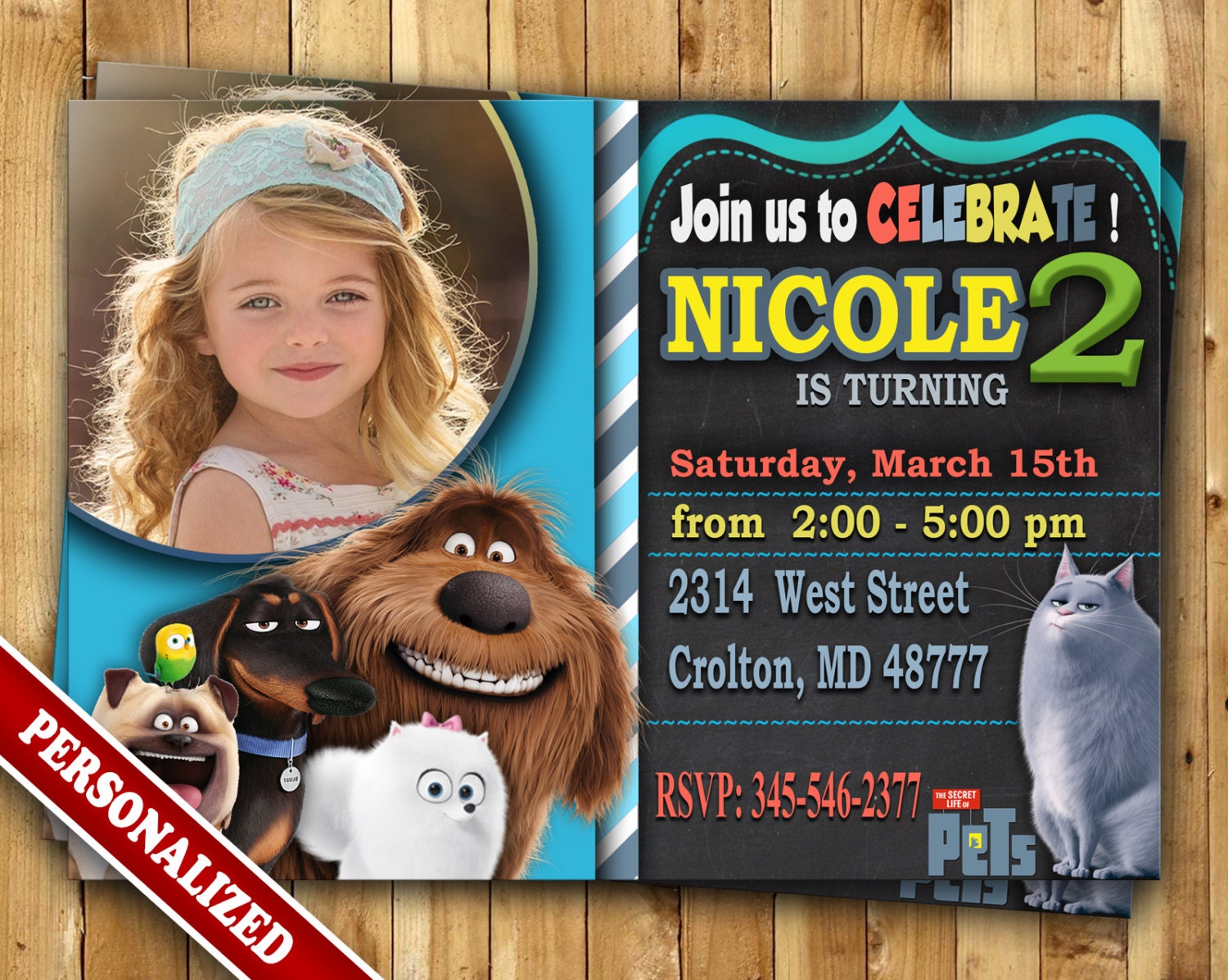 Secret Life Of Pets Invitations 8