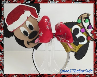 Mickey Mouse Pluto Christmas Disney Ear Christmas Mickey Ear Christmas Minnie Ear Boy Girl Mouse Ears