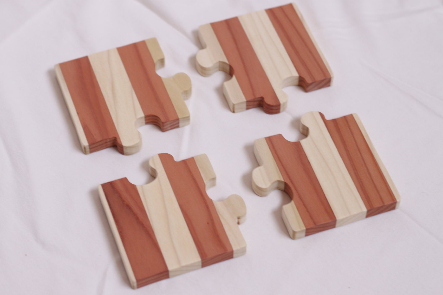 Puzzle Piece Coaster Set
