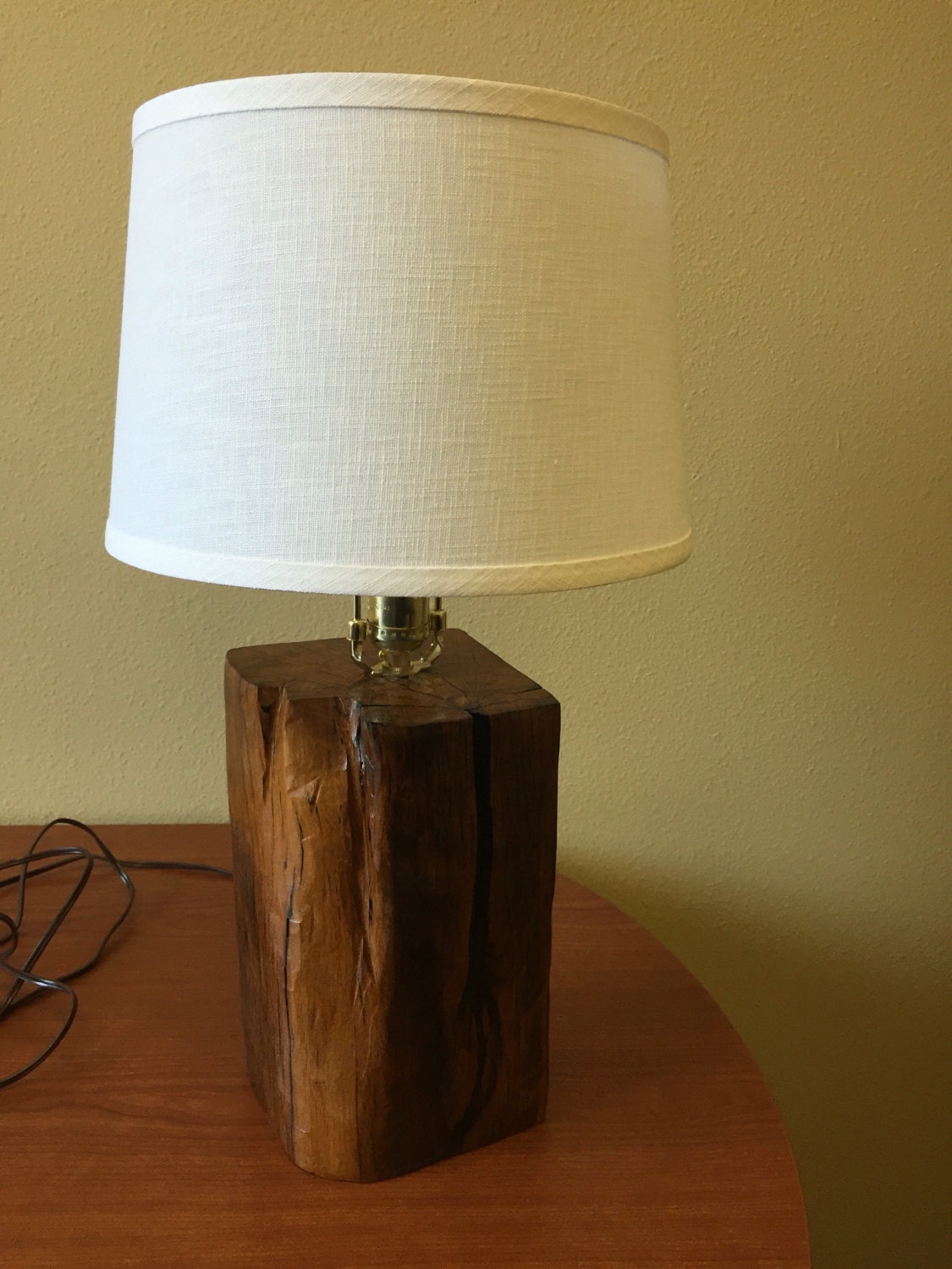 100 year old beam reclaimed wood Table Lamp by ...